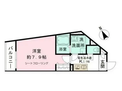 LAUREL墨田(1K/3階)の間取り写真