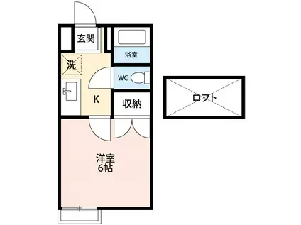 戸崎ハイツA(1K/1階)の間取り写真