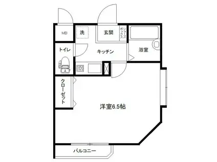 パークアベニュー東大宮(1K/3階)の間取り写真