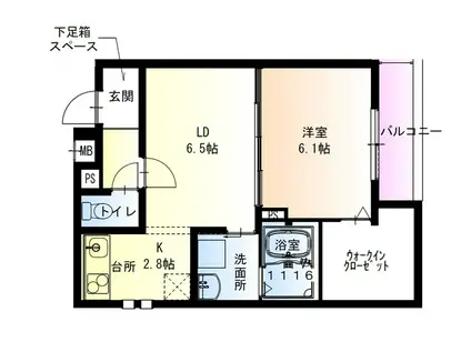 フジパレス庄内西町II番館(1LDK/2階)の間取り写真