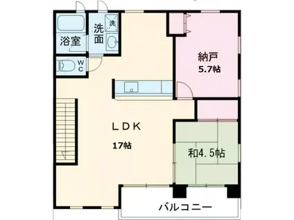 コウジィコートI番館(1SLDK/2階)の間取り写真