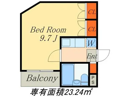 エクセレント中井(1K/1階)の間取り写真