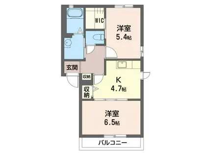 アネーロ B(2K/2階)の間取り写真