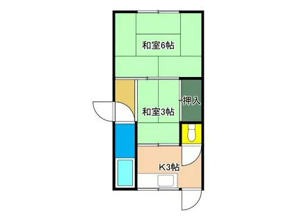 メゾン東邦VII(2K/1階)の間取り写真