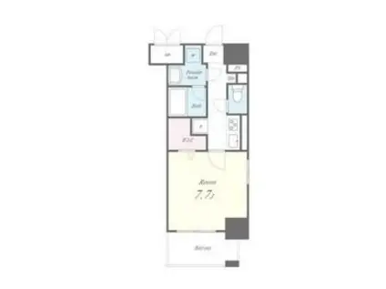 マージュ世田谷(1K/7階)の間取り写真