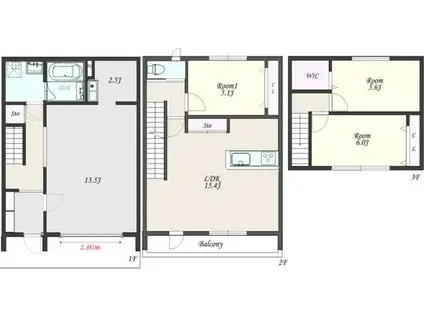 GRACE PAL(3LDK/3階)の間取り写真