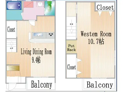 SPERITY OKAYAMA 1BANKAN(1LDK/1階)の間取り写真