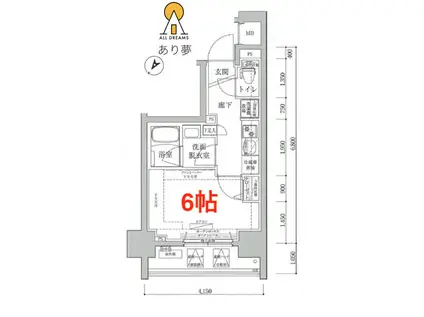 アイル横浜関内(1K/10階)の間取り写真