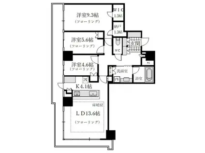 ザ・パークハウス神戸ハーバーランドタワー(3LDK/20階)の間取り写真