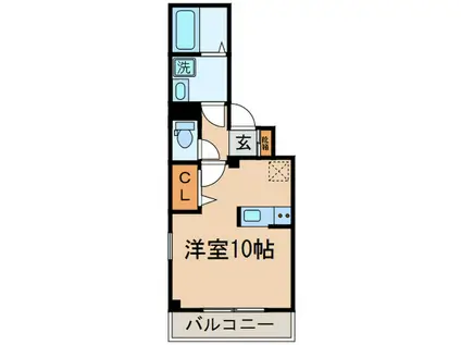 グランドワン(ワンルーム/5階)の間取り写真