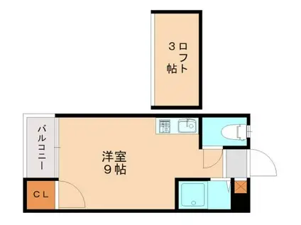 シャーミー香椎II(ワンルーム/2階)の間取り写真