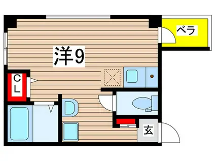 ライスランド2番館(ワンルーム/3階)の間取り写真