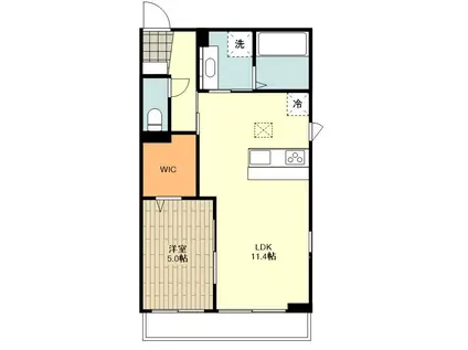 リコルドTP(1LDK/2階)の間取り写真