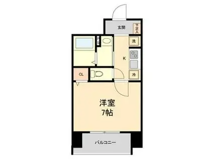 HF仙台本町レジデンス(1K/2階)の間取り写真