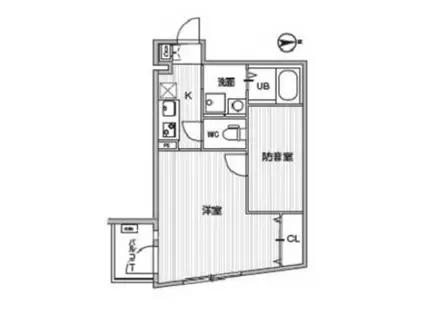 TS CUORE MUSE 落合(1K/2階)の間取り写真