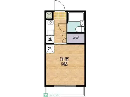 ステュディオ永山(1K/2階)の間取り写真