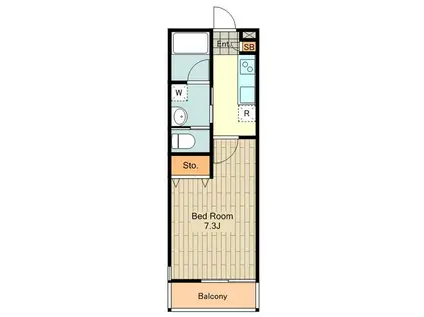 コンフォート武蔵台(1K/3階)の間取り写真