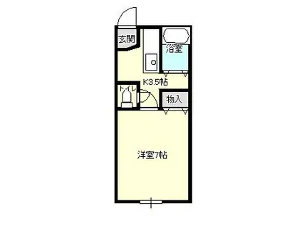 カレッジハウスみかみ(1K/2階)の間取り写真