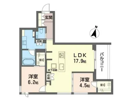 アロン・ド・赤堤(2LDK/1階)の間取り写真