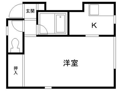 スーピック小柳(1K/1階)の間取り写真