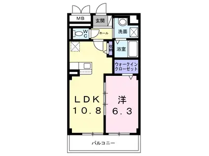 アルバス・ケイ(1LDK/3階)の間取り写真