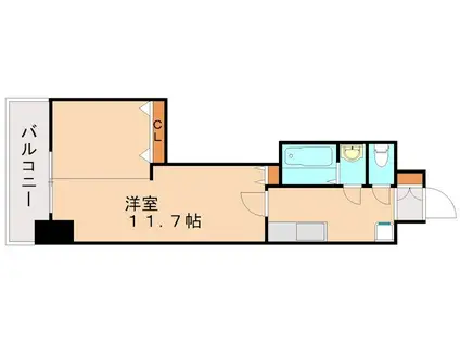 デザイナープリンセス77(1K/8階)の間取り写真