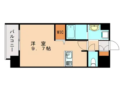 エンクレスト博多PARKSIDE(ワンルーム/7階)の間取り写真