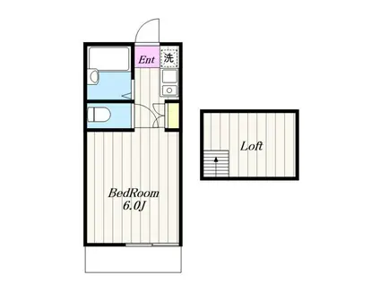 ルミエールミタ(1K/1階)の間取り写真