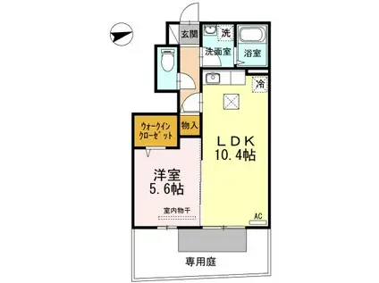 サンクチュアリ(1LDK/1階)の間取り写真