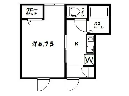 ルーナクレシェンテ井荻(1K/1階)の間取り写真