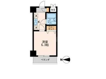 品川中延ステーションレジデンス(1K/5階)の間取り写真
