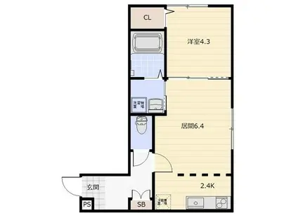 LUMIERE有明(1LDK/2階)の間取り写真