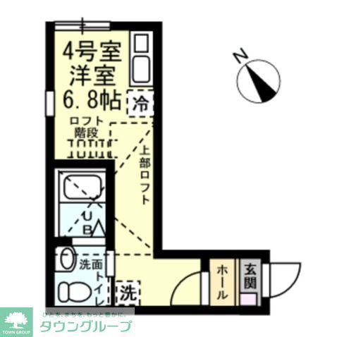 IQテラス横浜戸塚(ワンルーム/1階)の間取り写真