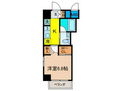 MYRIA RESIDENCE KOMAGOME(1K/10階)の間取り写真
