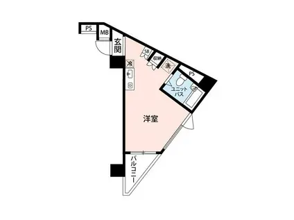 マイナビSTAYパレス恵比寿(ワンルーム/4階)の間取り写真