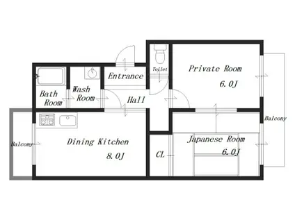 M&M16(2DK/2階)の間取り写真