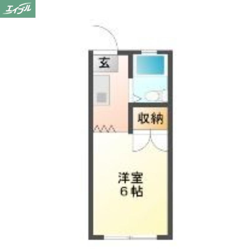 ハイツ松(1K/2階)の間取り写真