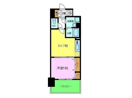 シティーコート堺駅前ロータリー(1DK/3階)の間取り写真