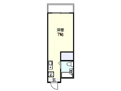 パレクレール(1K/3階)の間取り写真