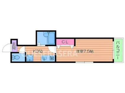 イモーブルナカムラ(1K/3階)の間取り写真