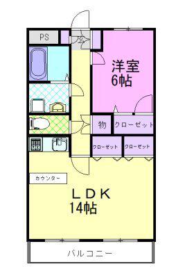 プレミール(1LDK/3階)の間取り写真