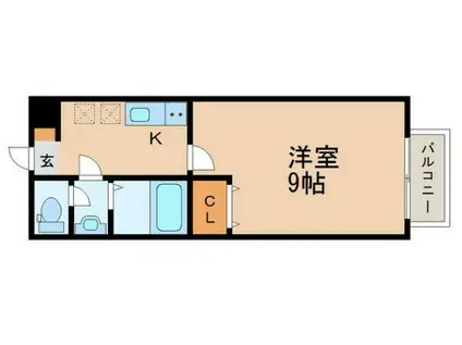 アスコット南染師町(1K/1階)の間取り写真