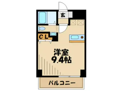 グリーンヒルズ新百合山手(ワンルーム/5階)の間取り写真