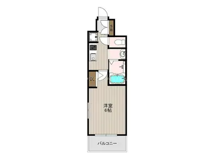 EC大阪ウエスト2(1K/11階)の間取り写真