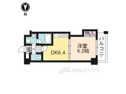 クレオシティ(1DK/8階)の間取り写真