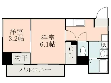 MID RESIDENCE(2K/3階)の間取り写真