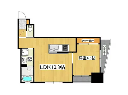 ソフィア鴨池(1LDK/2階)の間取り写真