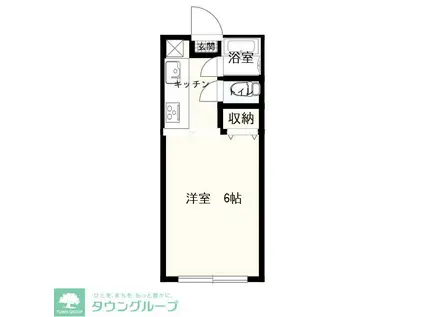 大丸ハイツ(ワンルーム/1階)の間取り写真