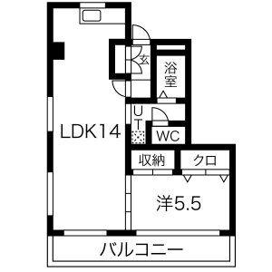 サンコーポ八代(1LDK/2階)の間取り写真