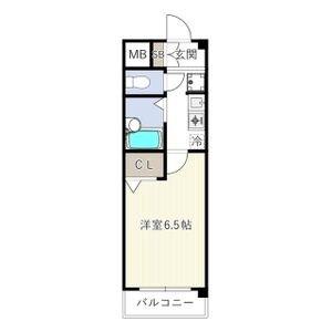 ヒルズ本山南(1K/1階)の間取り写真